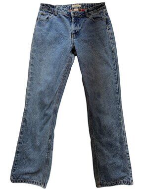 Natural Reflections Womens Straight-Leg Jeans Stretch Denim Size 8 Blue Mid Wash